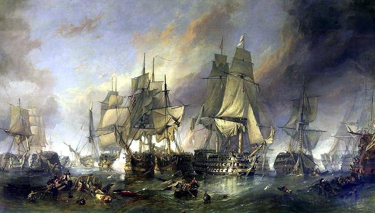 Clarkson Frederick Stanfield The Battle of Trafalgar oil painting picture